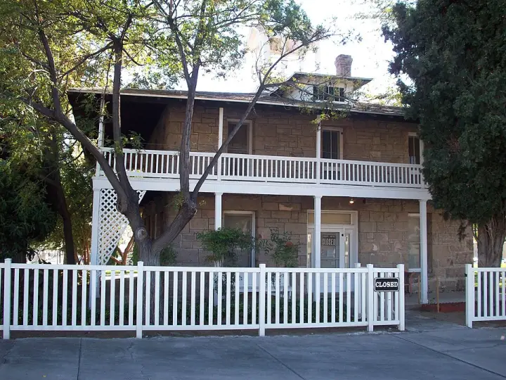 Bonelli House, a two-story stone house from 1915, in Kingman