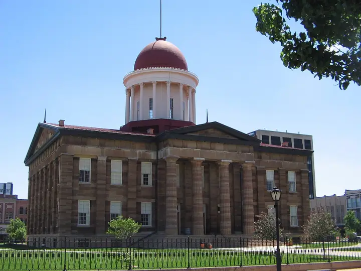 The Old State Capitol in downtown Springfield