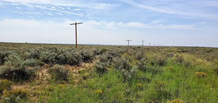The abandoned original roadbed of Route 66 crossing the Painted Desert in Petrified Forest National Park