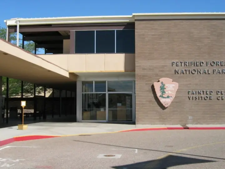 The modernist Painted Desert Visitor Center at Petrified Forest National Park