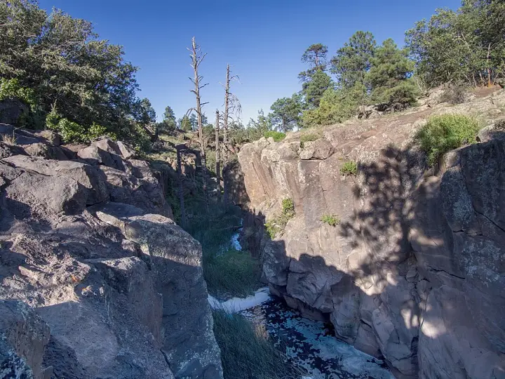Picture Canyon and the Rio de Flag below the waterfall
