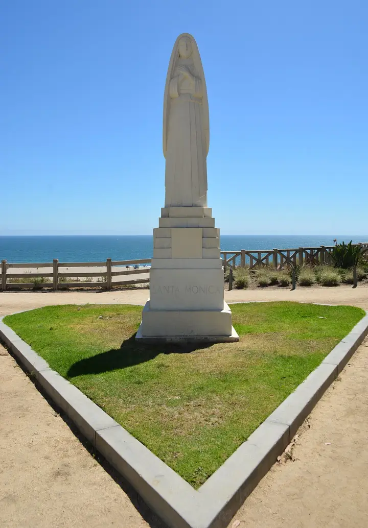 Eugene Morahan's statue of Saint Monica in Palisades Park